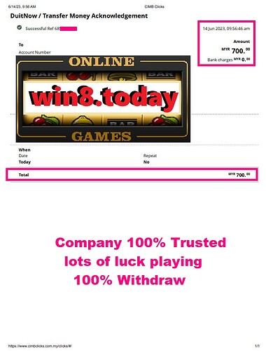 Ace333 winning moment with MYR700 from MYR150