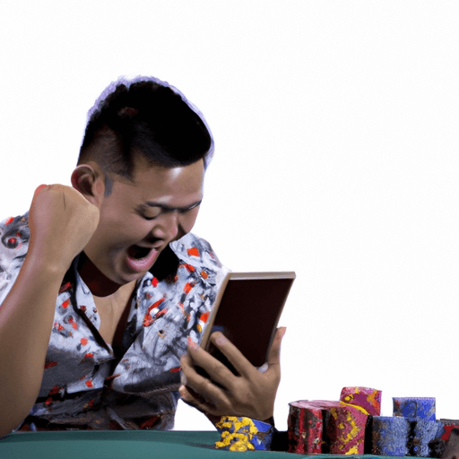 Player celebrating a big win at PUSSY888 Casino