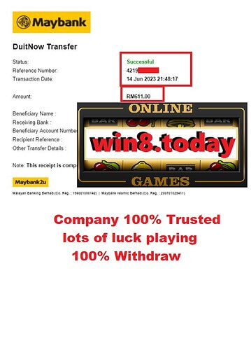 A lucky player's journey from MYR50 to MYR611 at MEGA888